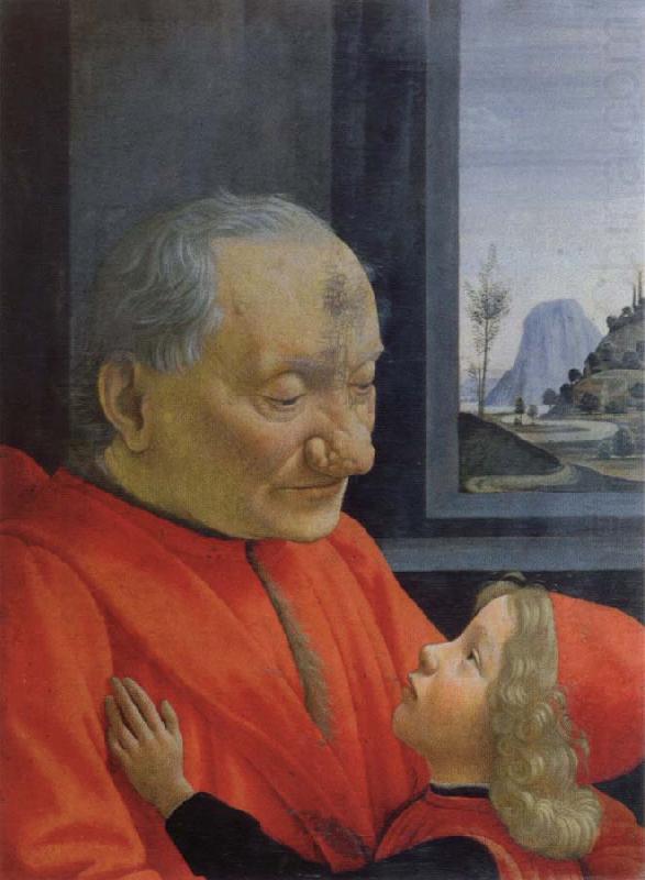 Domenico Ghirlandaio old man with a young boy china oil painting image